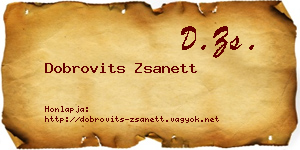Dobrovits Zsanett névjegykártya